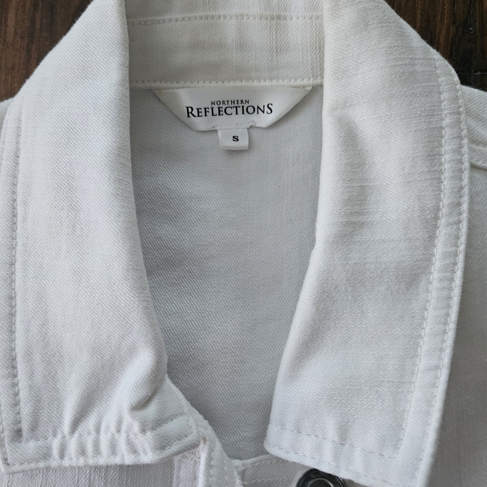 Northern Reflections White Jean Jacket - Picture 2 of 6